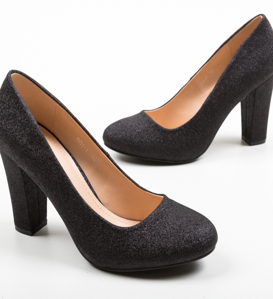Pantofi Hekolora Negri cu Toc - Eleganță și Stil - imagine 6