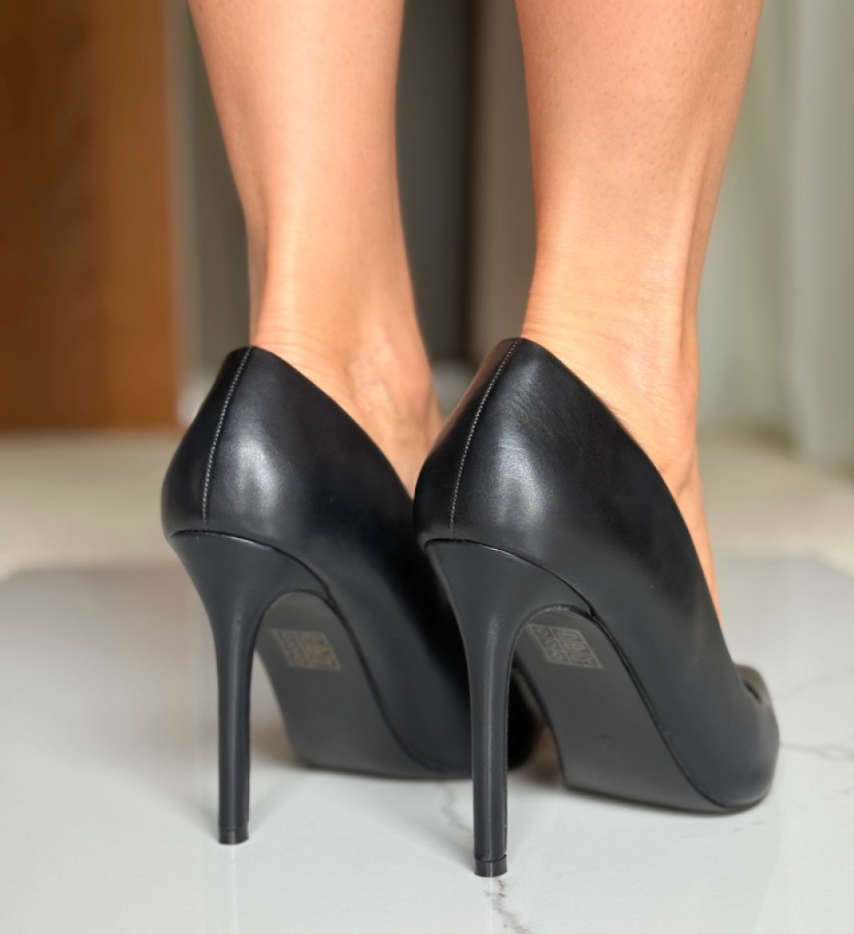 Pantofi cu Toc Chance Negri | Stil Sofisticat - imagine 3