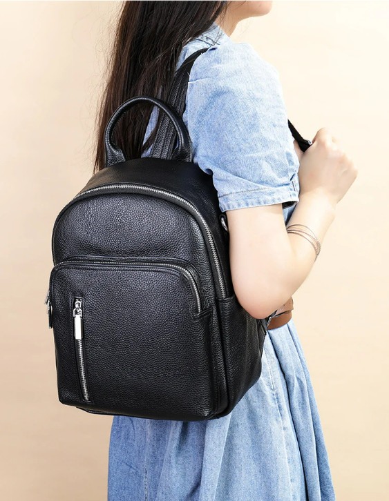Rucsac dama piele naturala Delis Arianwen GT2737 Negru - imagine 6