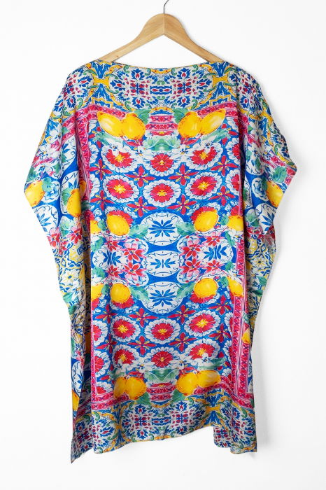 Poncho Shopika Mătase Mediteranean