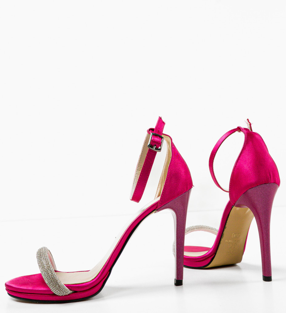 Sandale Dama Retyna Fuchsia cu Toc Elegant - imagine 7