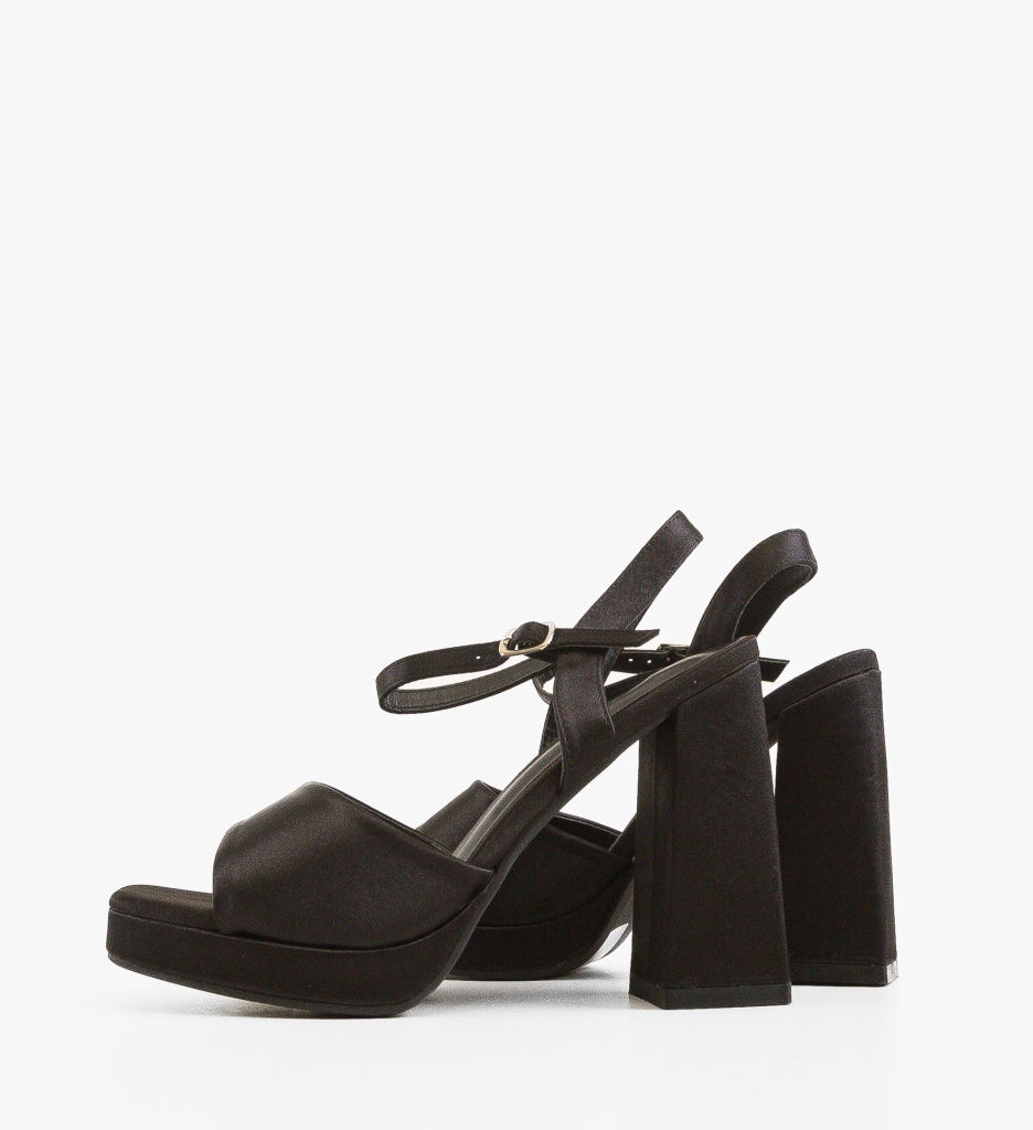 Sandale Palmer Negre Elegante cu Toc - imagine 5