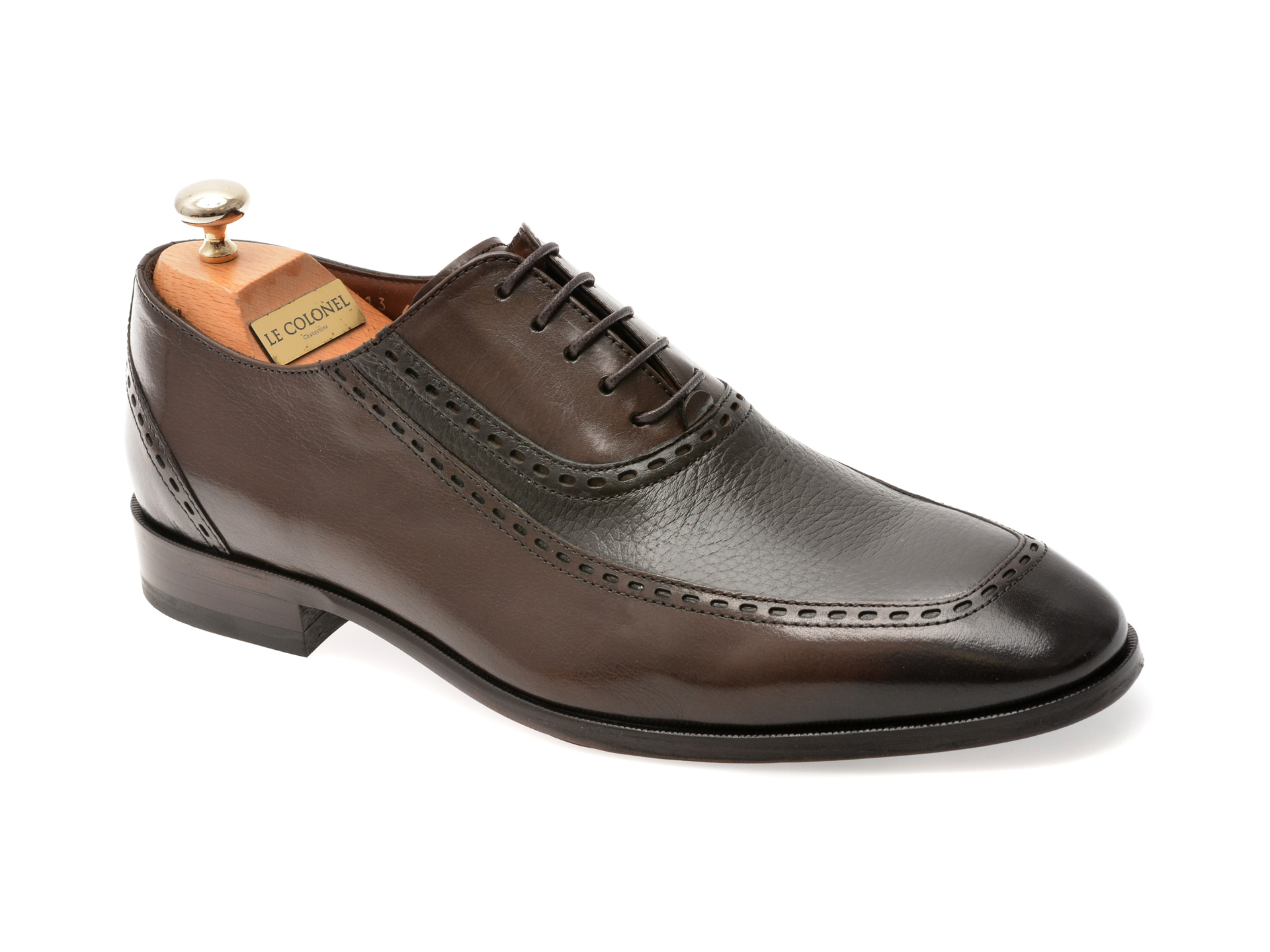 Le Colonel Pantofi Eleganti Maro Piele Naturala