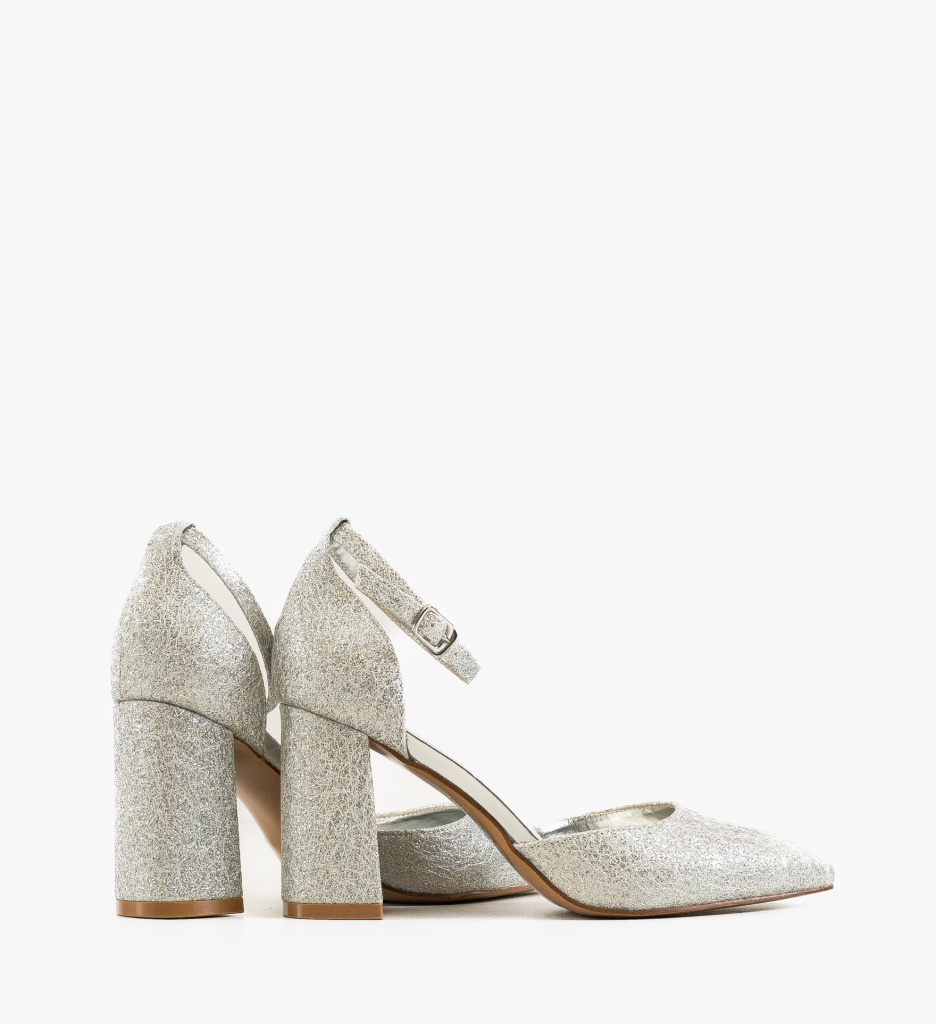 Pantofi Jana Argintii | Eleganță și Stil - imagine 3