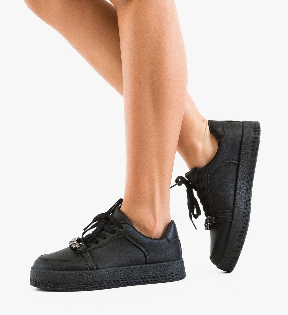 Sneakers Dama Myrga Negri | Confort și Stil Urban - imagine 4