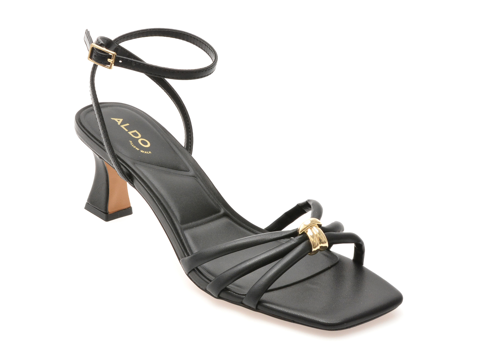 Sandale ALDO Elegante Negre din Piele Naturală