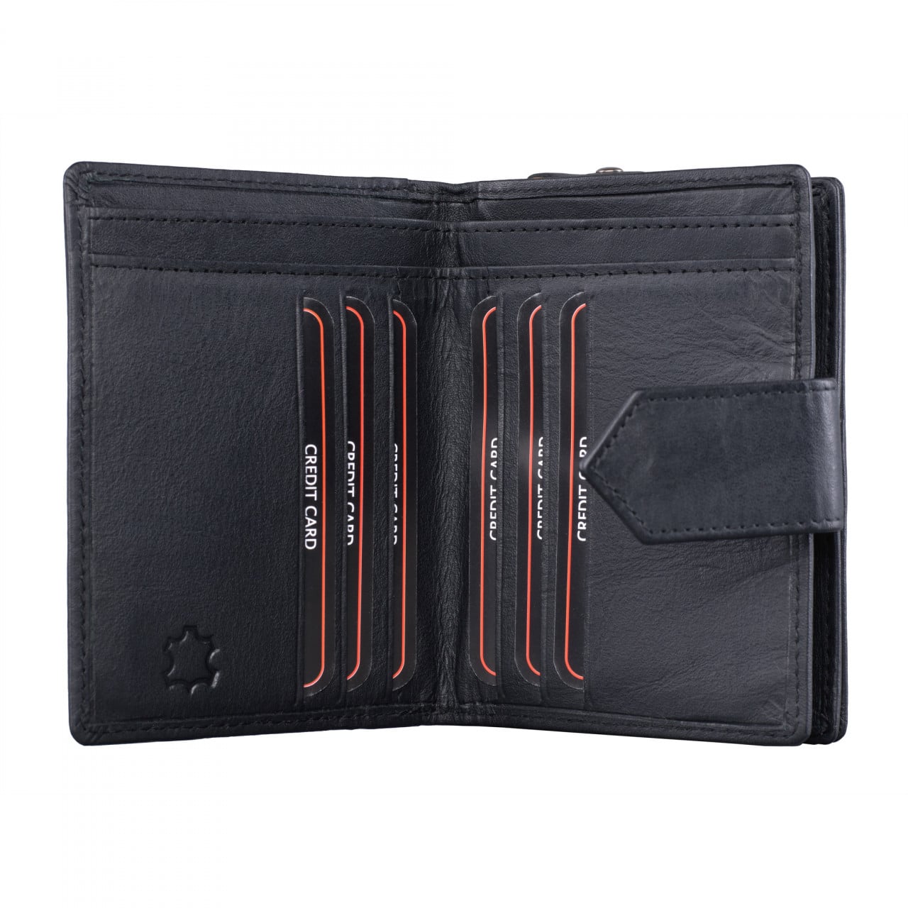 Portofel Delis Melusine PT1222 Piele Naturală Negru - imagine 3