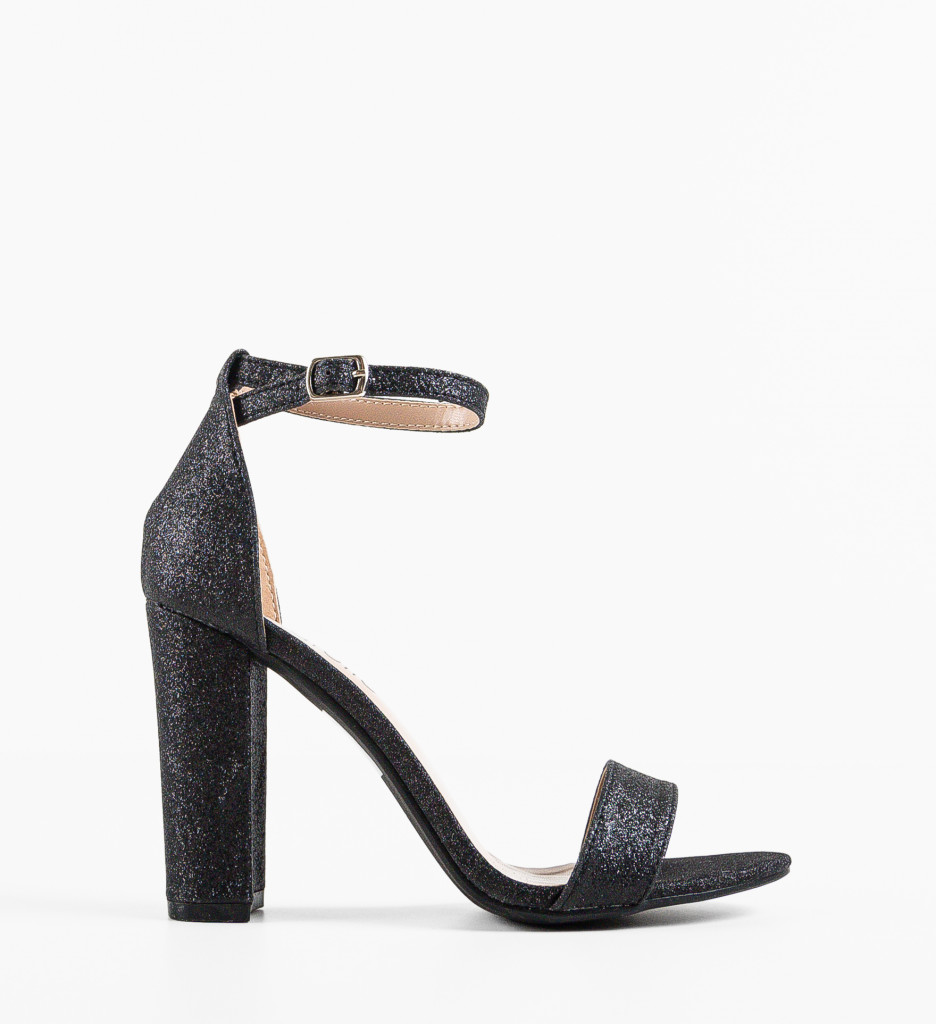 Sandale Wilson Negre cu Toc Elegante - imagine 4