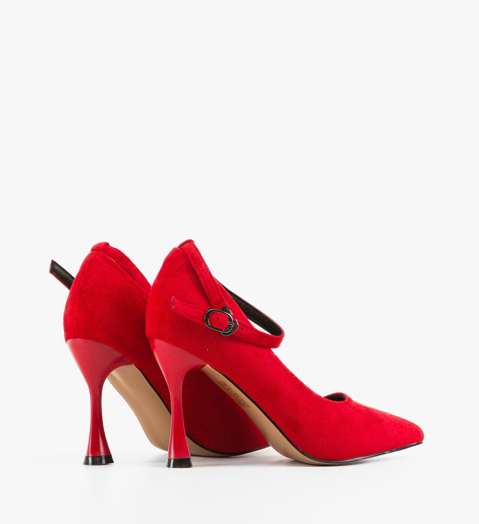 Pantofi Opium Rosii | Eleganți cu Toc - imagine 3