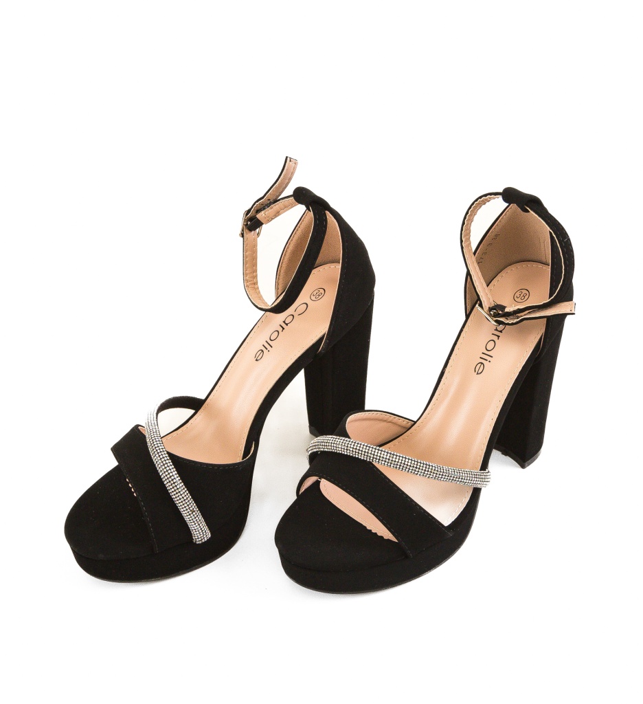 Sandale cu Toc Samia Negre | Eleganță maximă - imagine 6