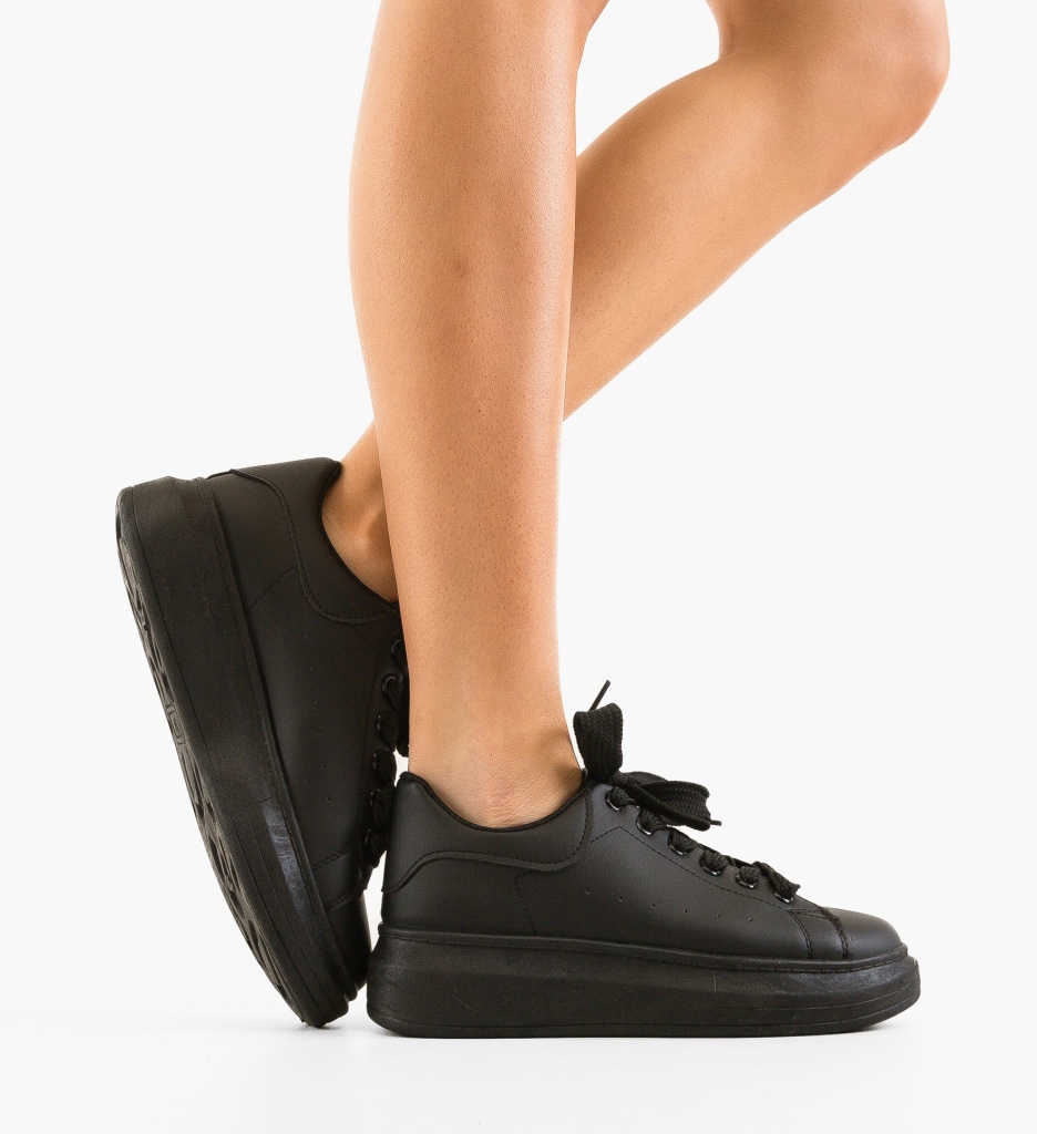 Chris Sneakers Negri - Stil și Confort Zilnic - imagine 2