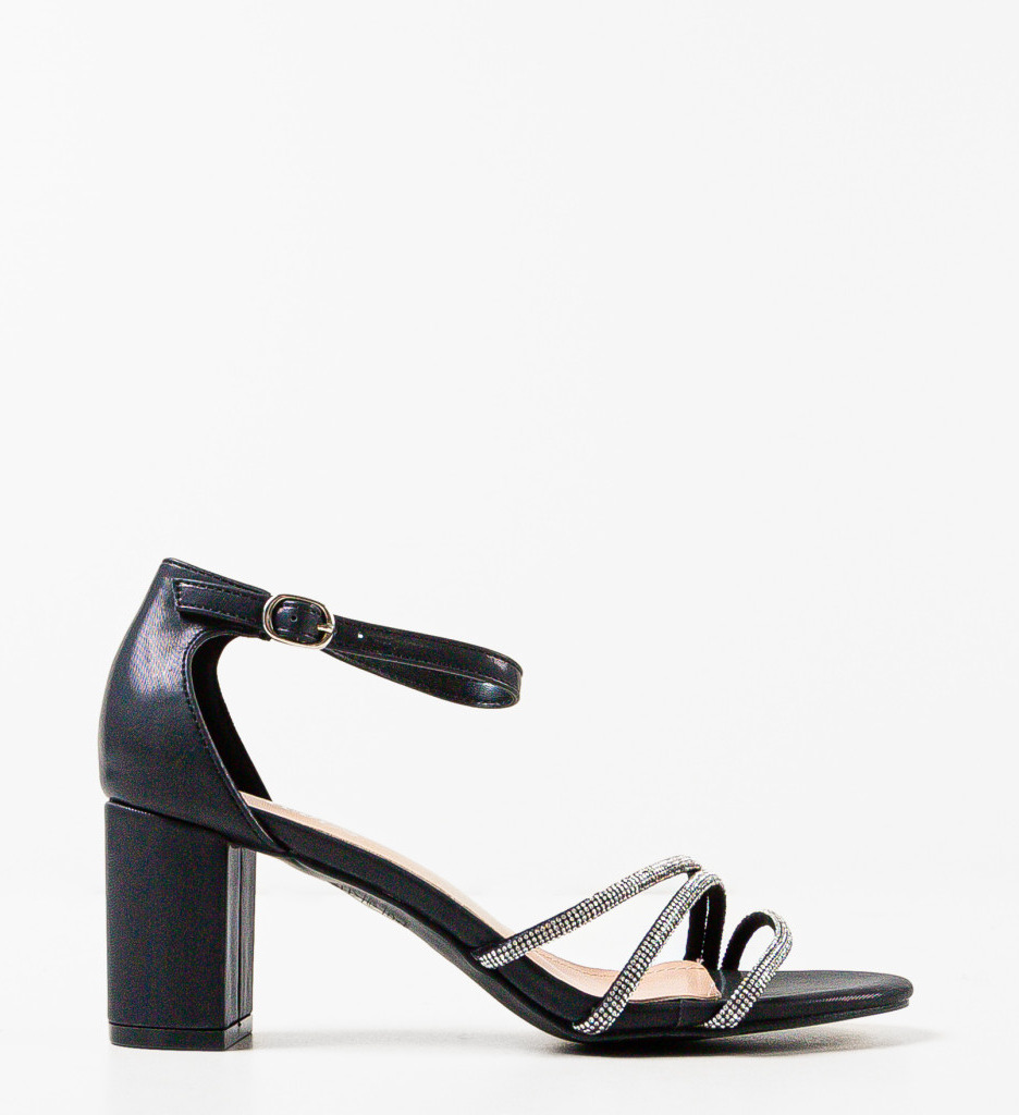 Sandale Dama Yunus Negre - Toc Elegant