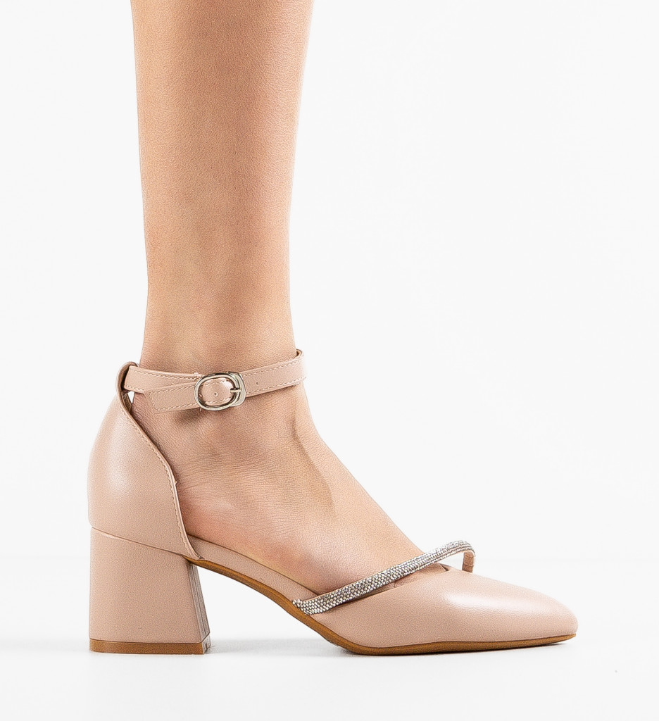 Pantofi Pamela Roz cu Toc Eleganți - imagine 4