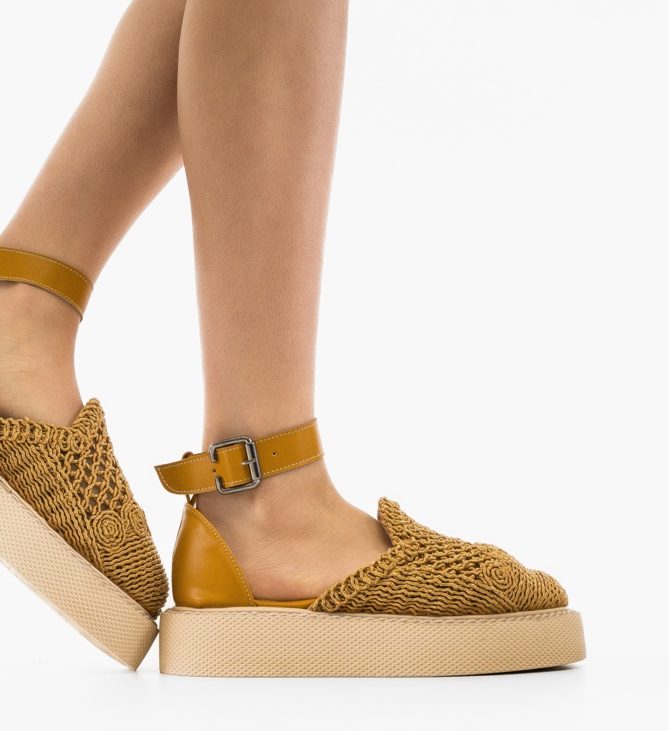 Pantofi Rauros Galbeni - Stil Unic Casual - imagine 3