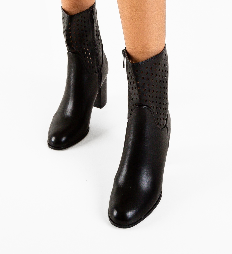 Botine Dama Koji Negre - Eleganță și Confort - imagine 2