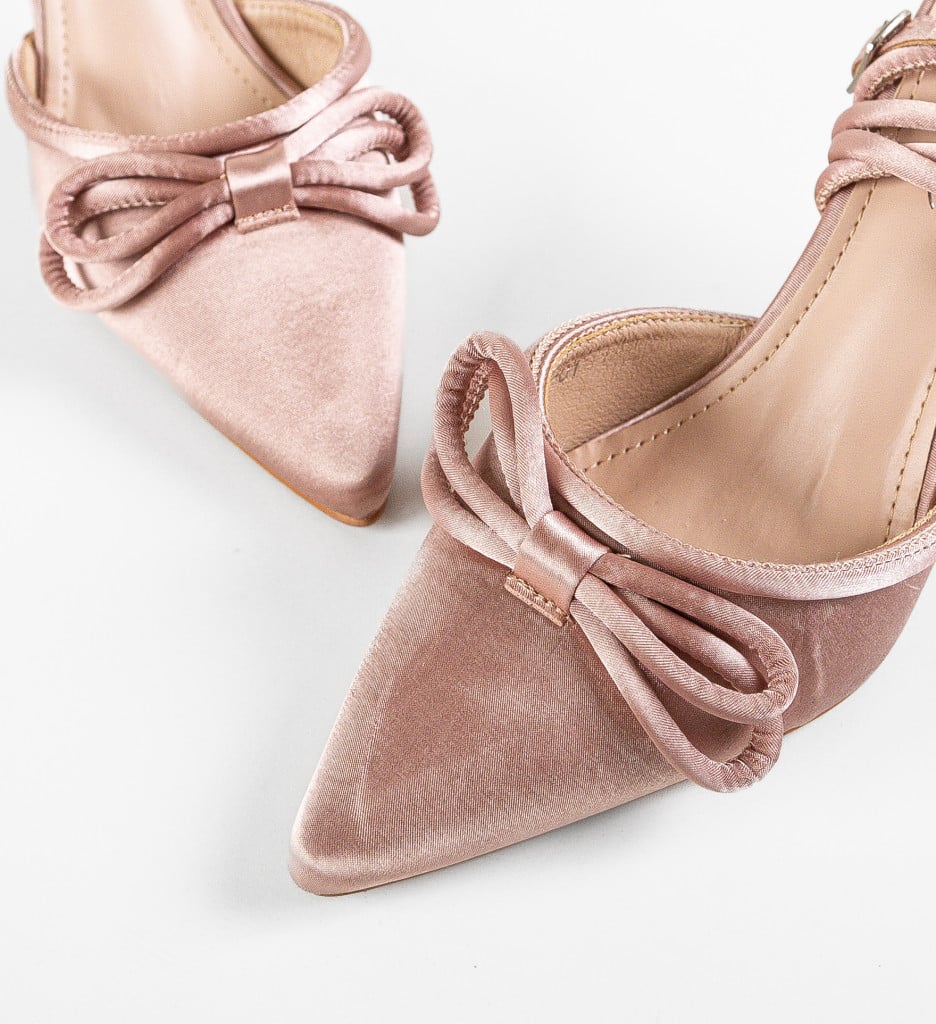 Pantofi Dama Eleganti cu Toc - Model Roz - imagine 10