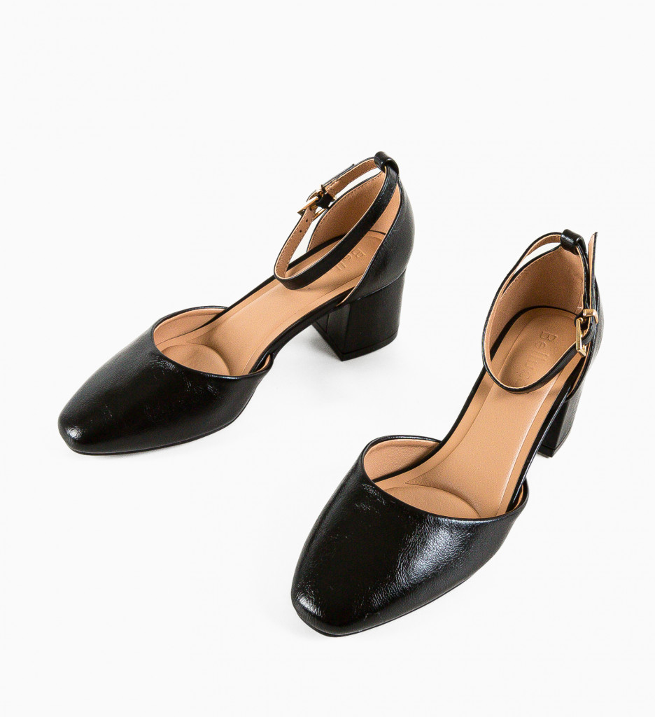 Pantofi Vixim Negri Eleganți cu Toc - imagine 9