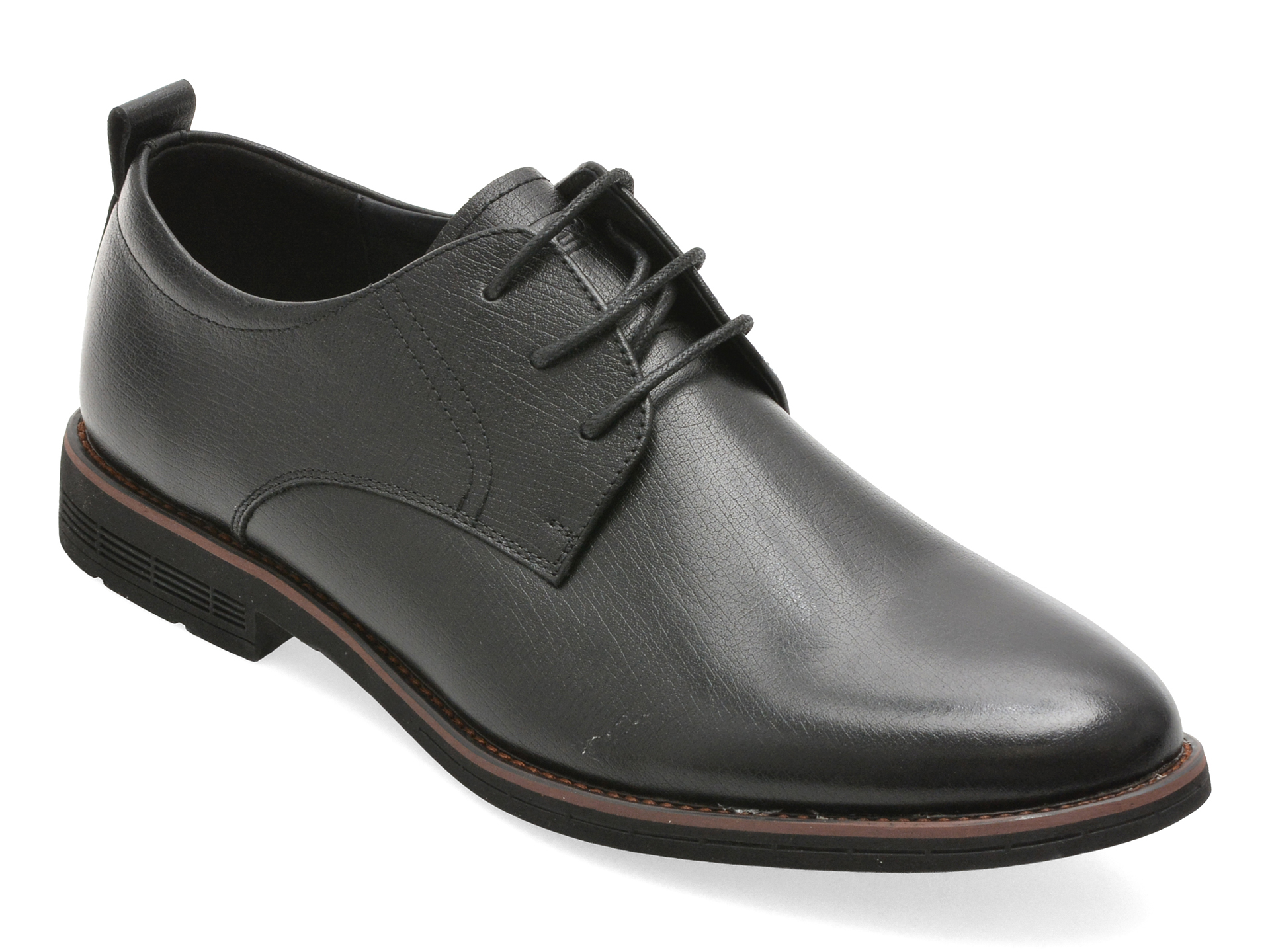 Pantofi Eleganti Otter Negri Piele Naturala