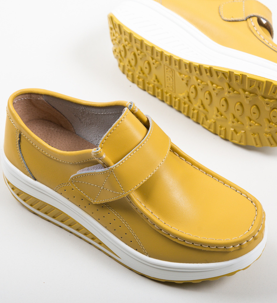 Pantofi Casual Marko Galbeni - Stil și Confort - imagine 6