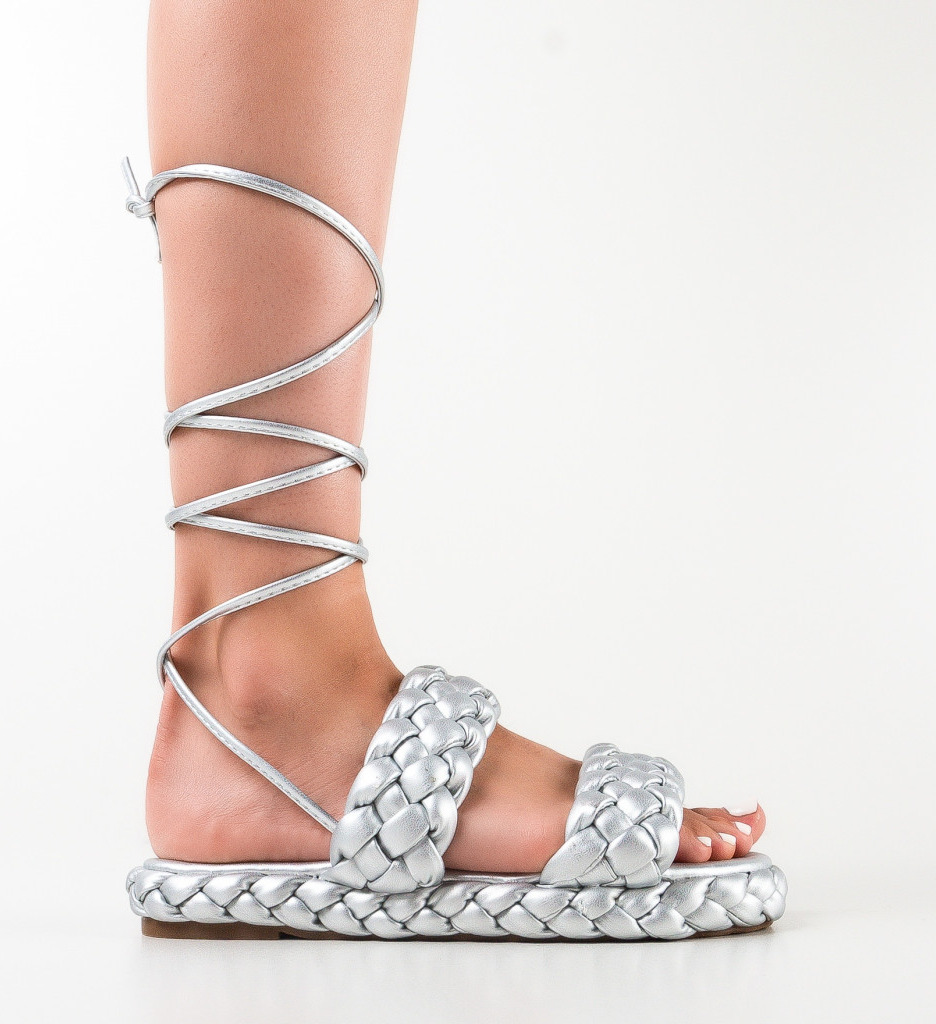 Sandale Dama Loyt Argintii - Stil si Confort - imagine 4