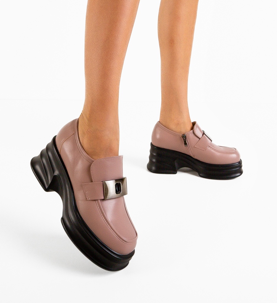 Pantofi Casual Natheo Roz - Confort Stil - imagine 2