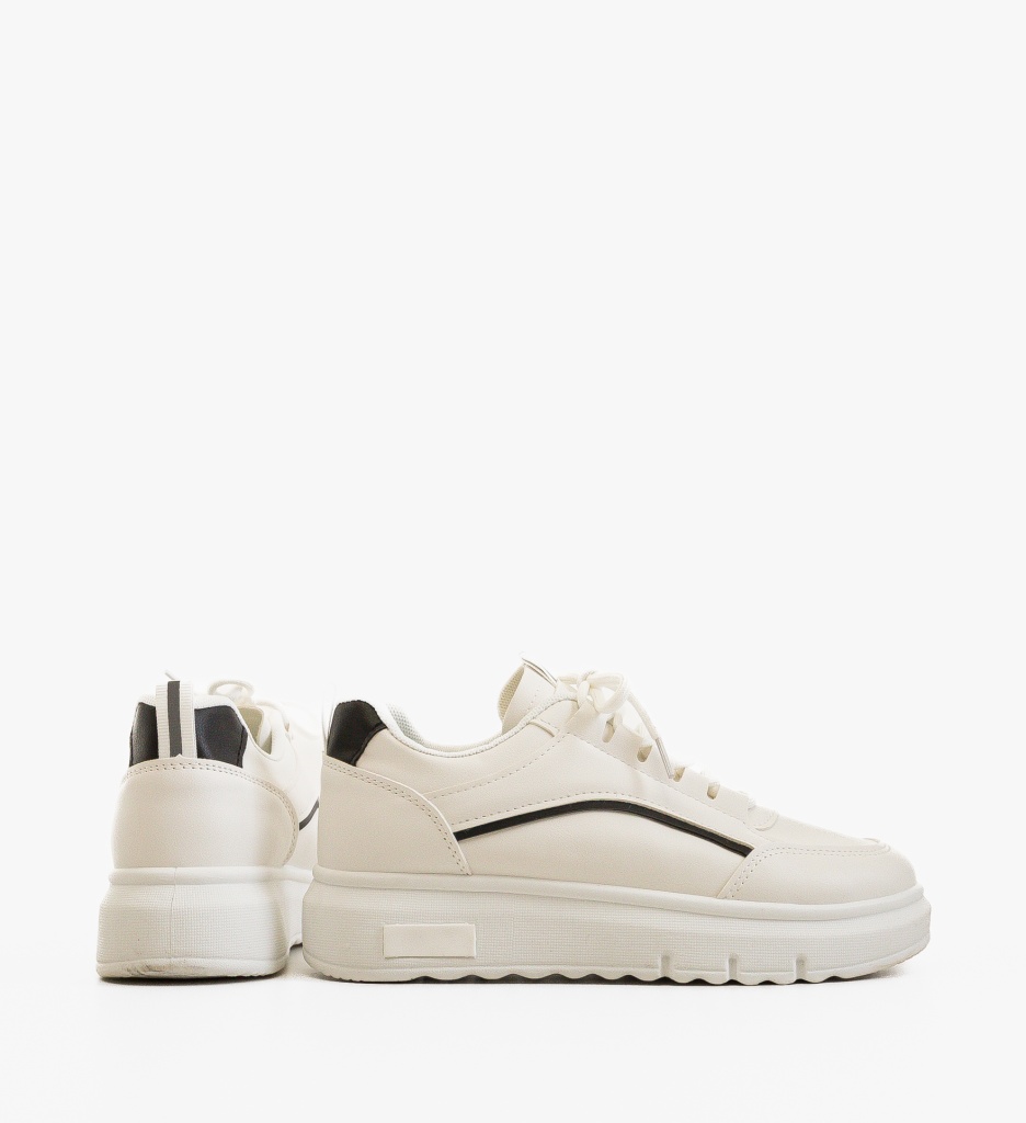 Sneakers Dama Elys Albi - Confort și Stil