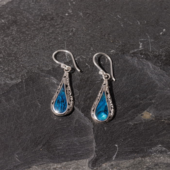 Cercei Scoica Albastru Argint 925 Shopika