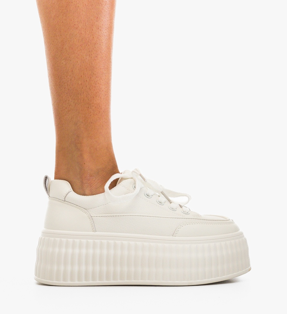 Sneakers Dama Staty Albi - Confort și Stil - imagine 2