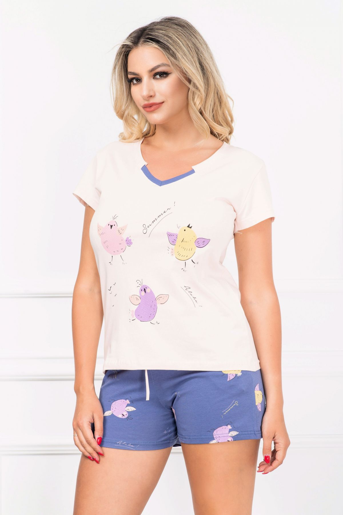Pijama Dama InPuff Basic Puisori Colorati