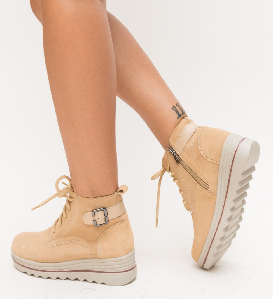 Ghete Aloga Dama Bej | Eleganță și Confort - imagine 2