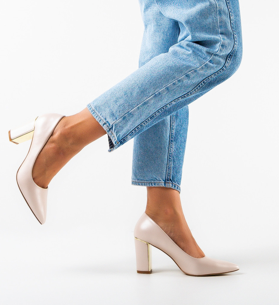 Pantofi Sherman Nude - Eleganță și Stil - imagine 2