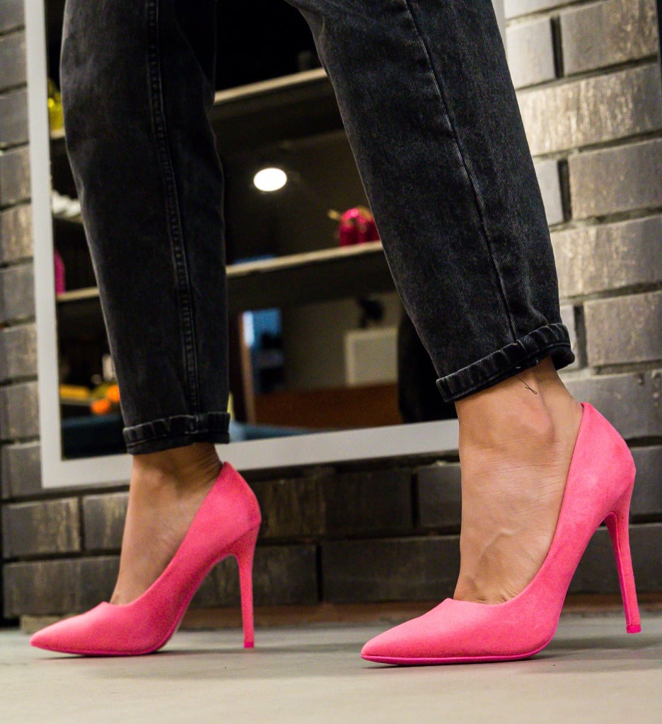 Pantofi Ande Fuchsia | Toc Elegant, Design Modern