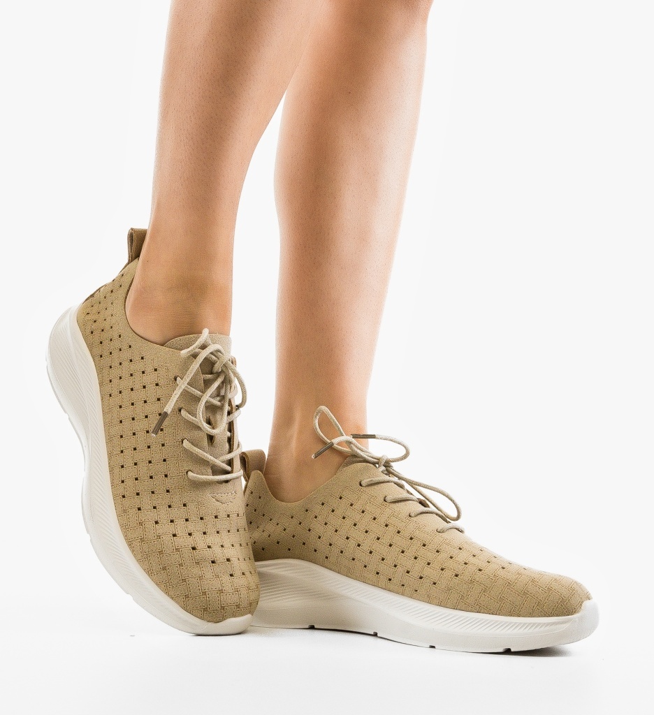Sneakers Dama Lau Khaki Sport & Confort - imagine 2