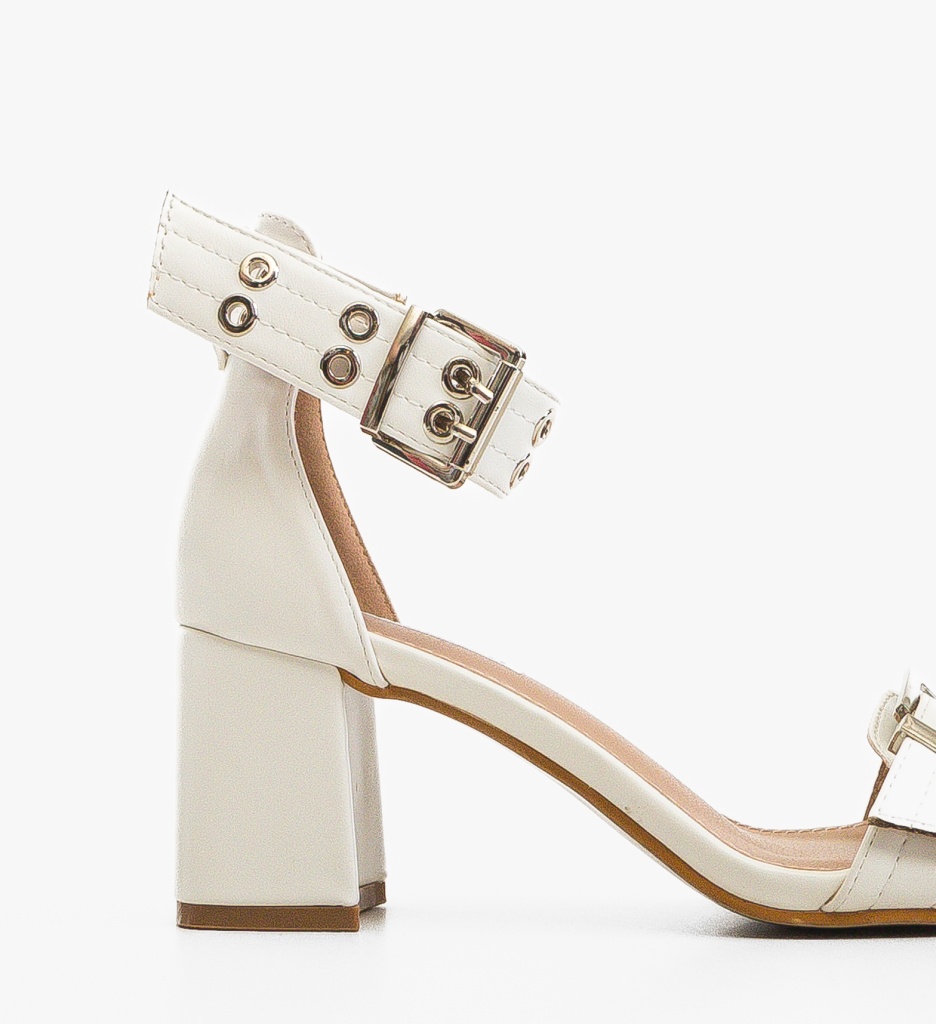 Sandale Toc Haider Albe Elegante - imagine 5