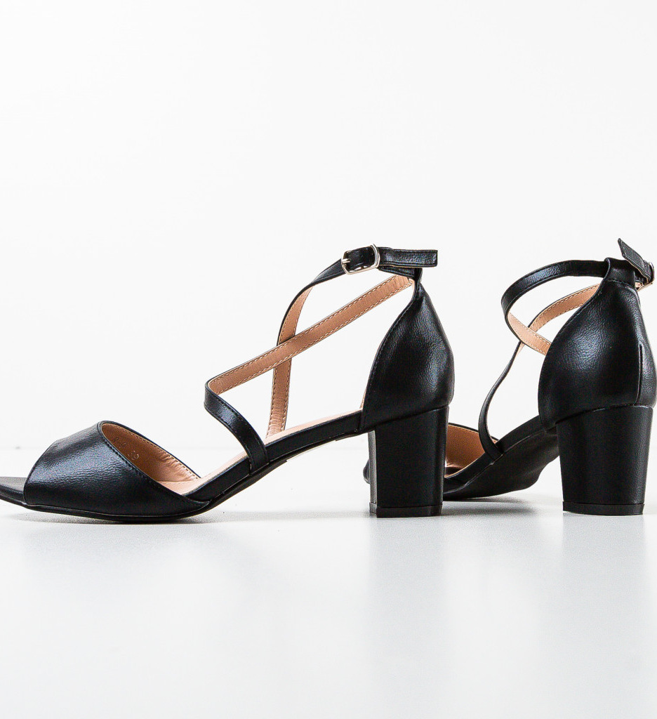 Sandale cu Toc Tyka Negre - Eleganță și Stil - imagine 7