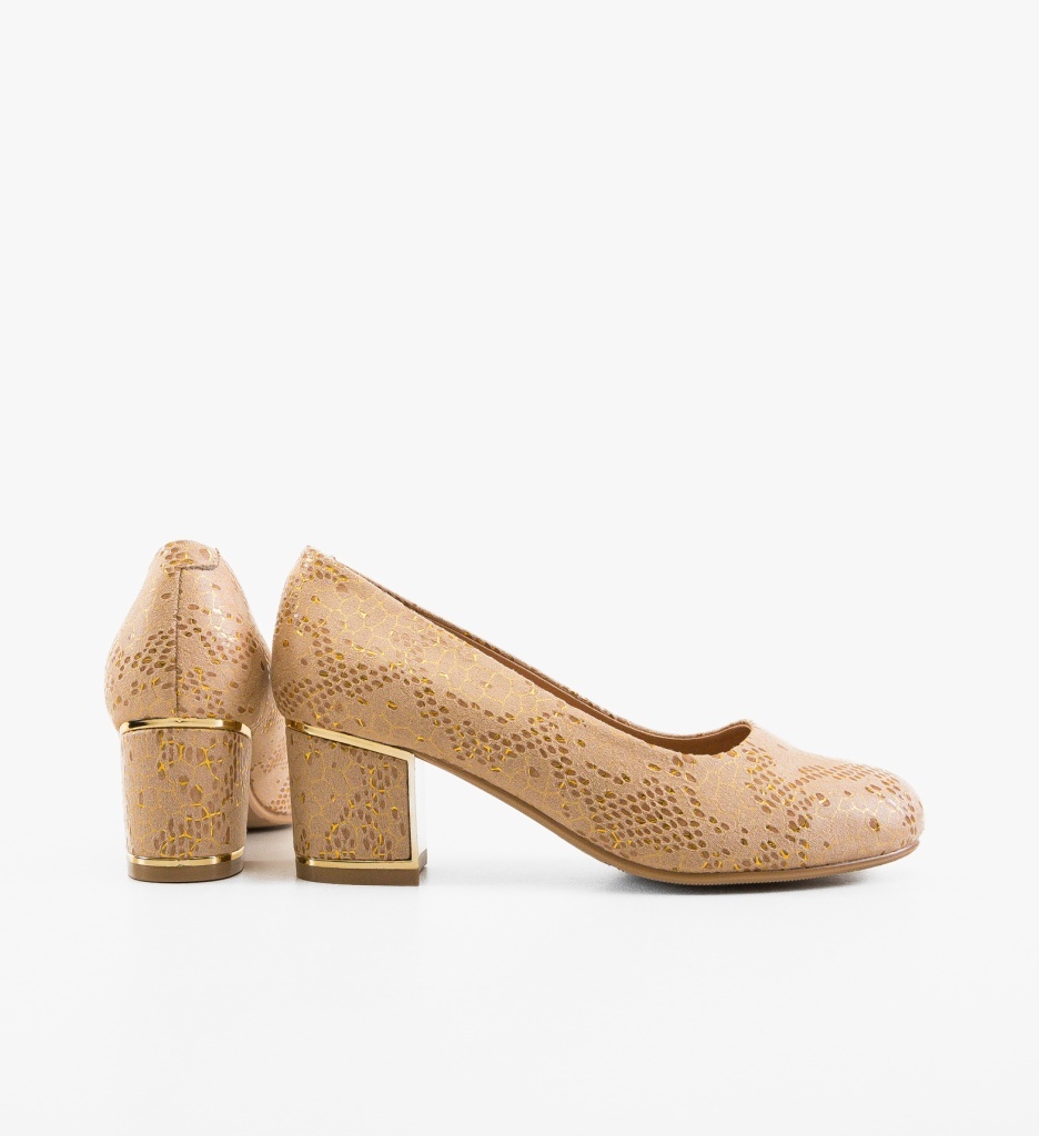 Pantofi Dama Teord Bej Eleganți - imagine 4