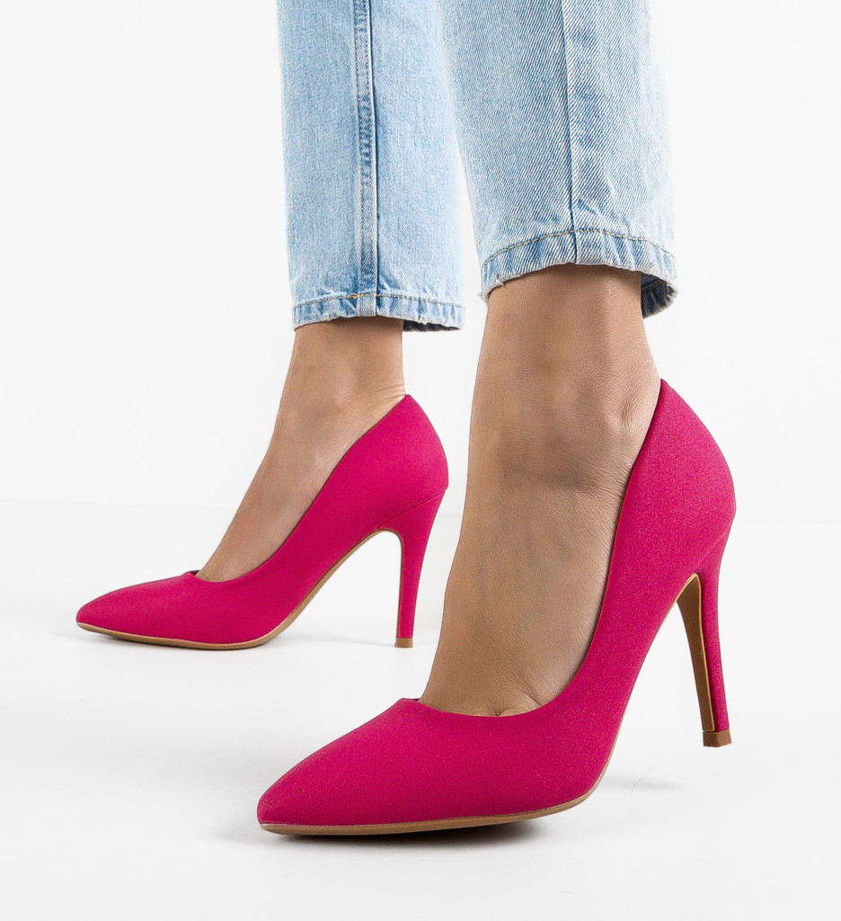 Pantofi Keiran Fuchsia | Toc Confortabil - imagine 3