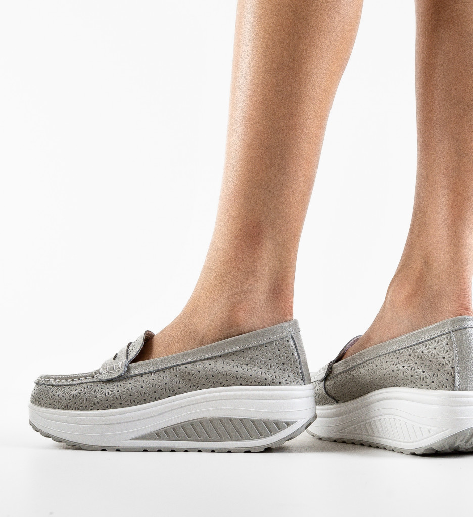 Pantofi Fyrya Gri Casual | Confort și Stil - imagine 5