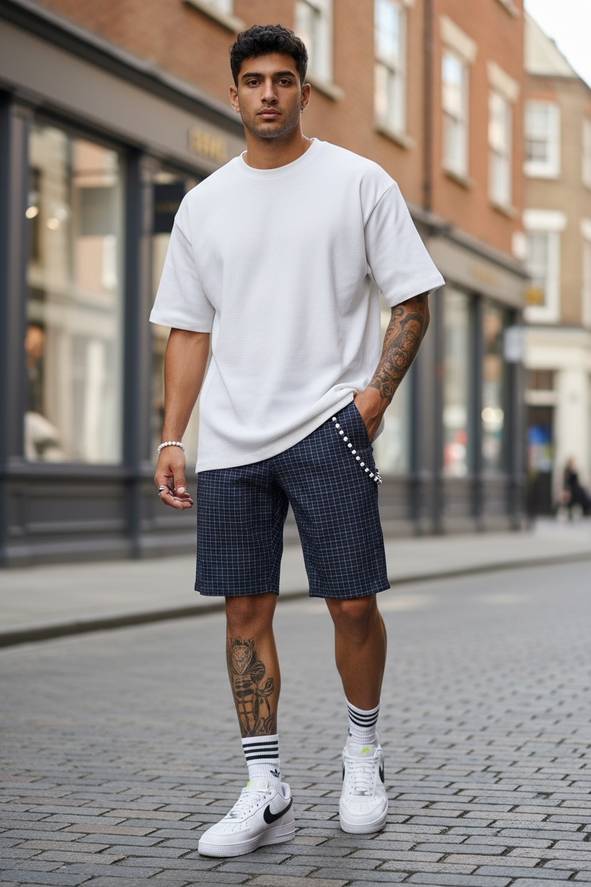 Pantaloni Scurti Casual Bleumarin - Confort și Stil - imagine 2
