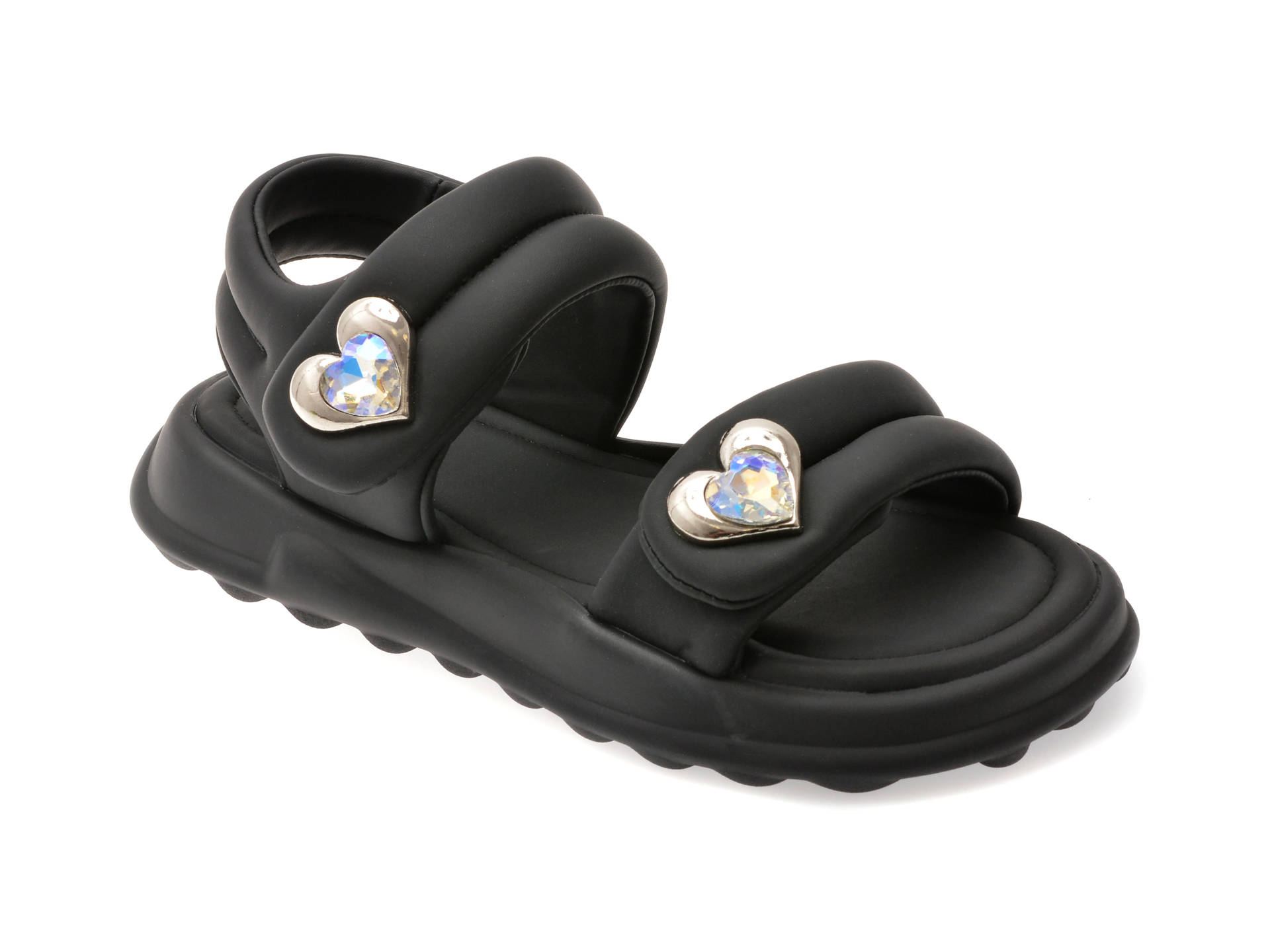 Sandale Selection Kids Negre Piele Ecologică