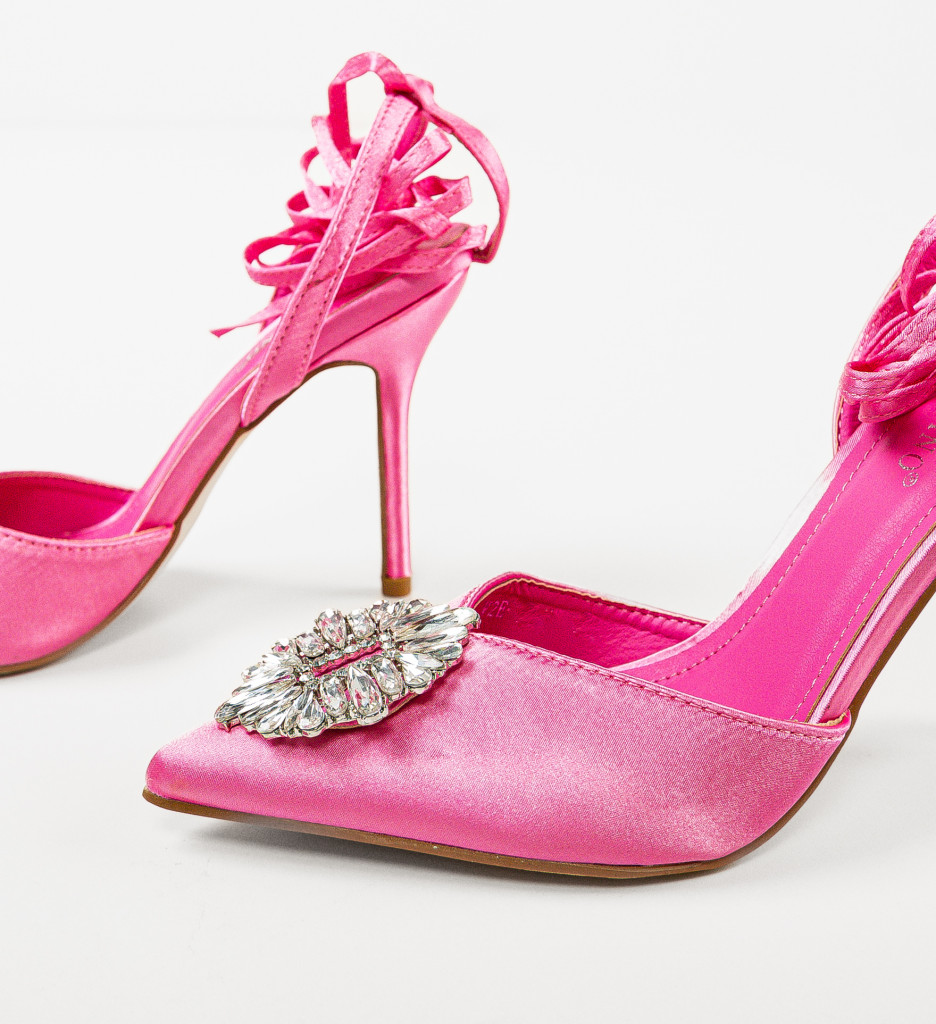 Pantofi dama Newton Roz | Toc Elegant Confort - imagine 7