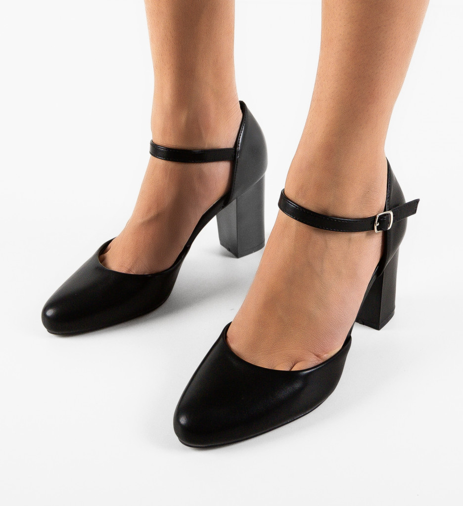 Pantofi cu Toc Vydeo Negri - Eleganță Asigurată - imagine 4