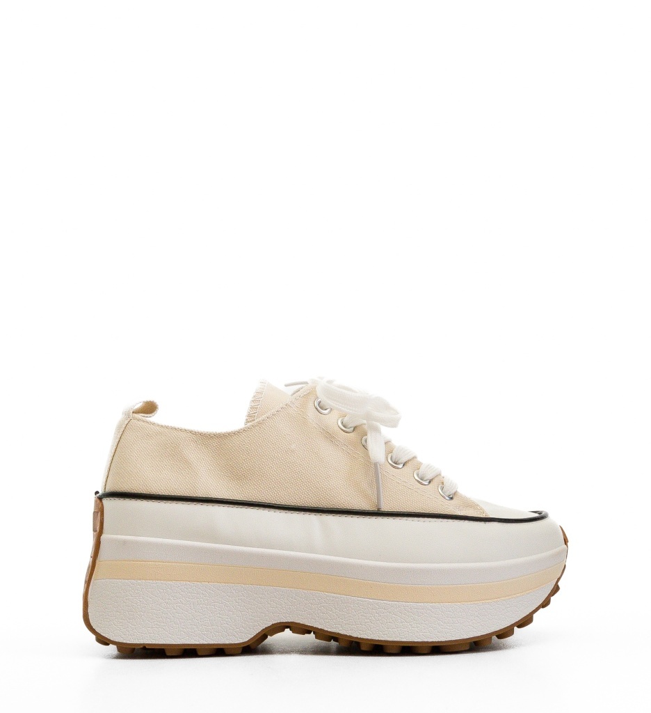 Sneakers Dama Marble Bej - Confort și Stil - imagine 6