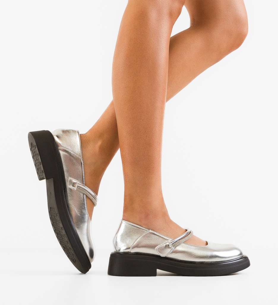 Pantofi Casual Maeve Argintii - Eleganță și Confort