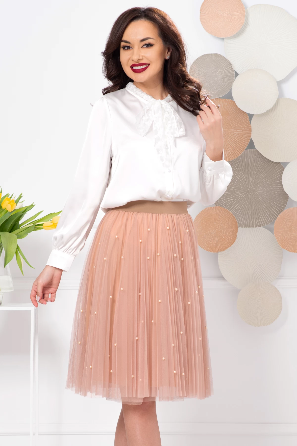 Fusta Tulle cu Perle Inpuff | Eleganță