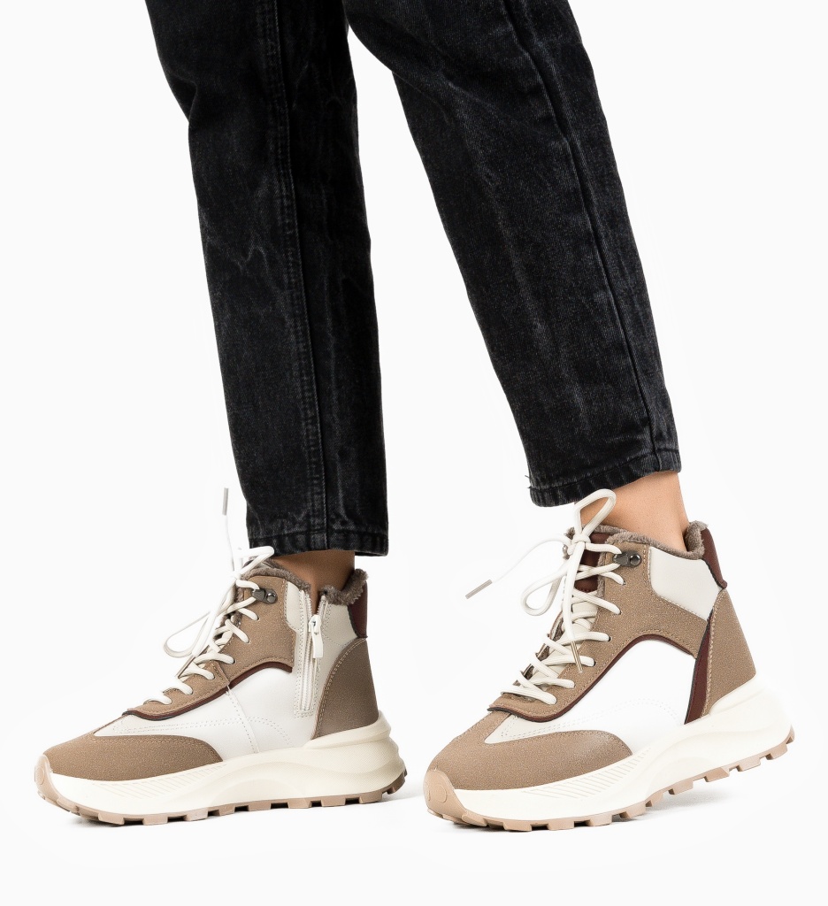 Sneakersi Dama Rotakal Bej - Confort și Stil - imagine 4