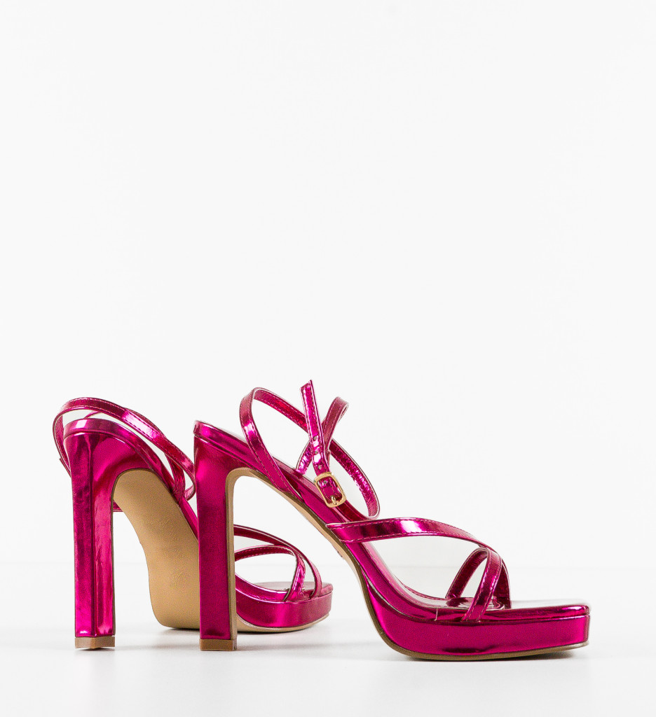 Sandale cu Toc Lelesa Fuchsia | Stil și Eleganță - imagine 6