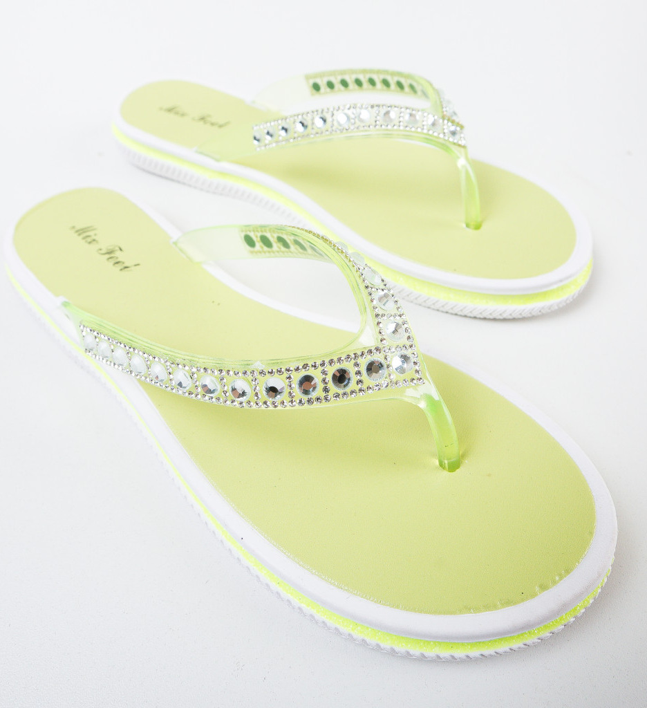 Papuci Spectak Verde Neon - Confort și Stil - imagine 6