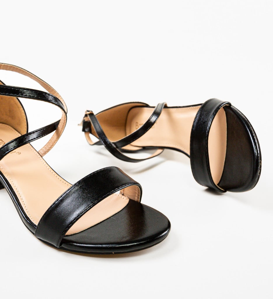 Sandale cu Toc Sefyma Negre | Elegante - imagine 10