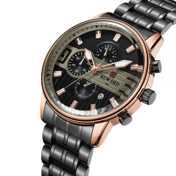 Reward CS1242 - Ceas Barbatesc Elegant Negru - imagine 4